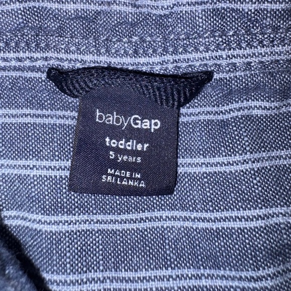GAP Toddler Striped Shirt - Blue and White - Picture 2 of 2
